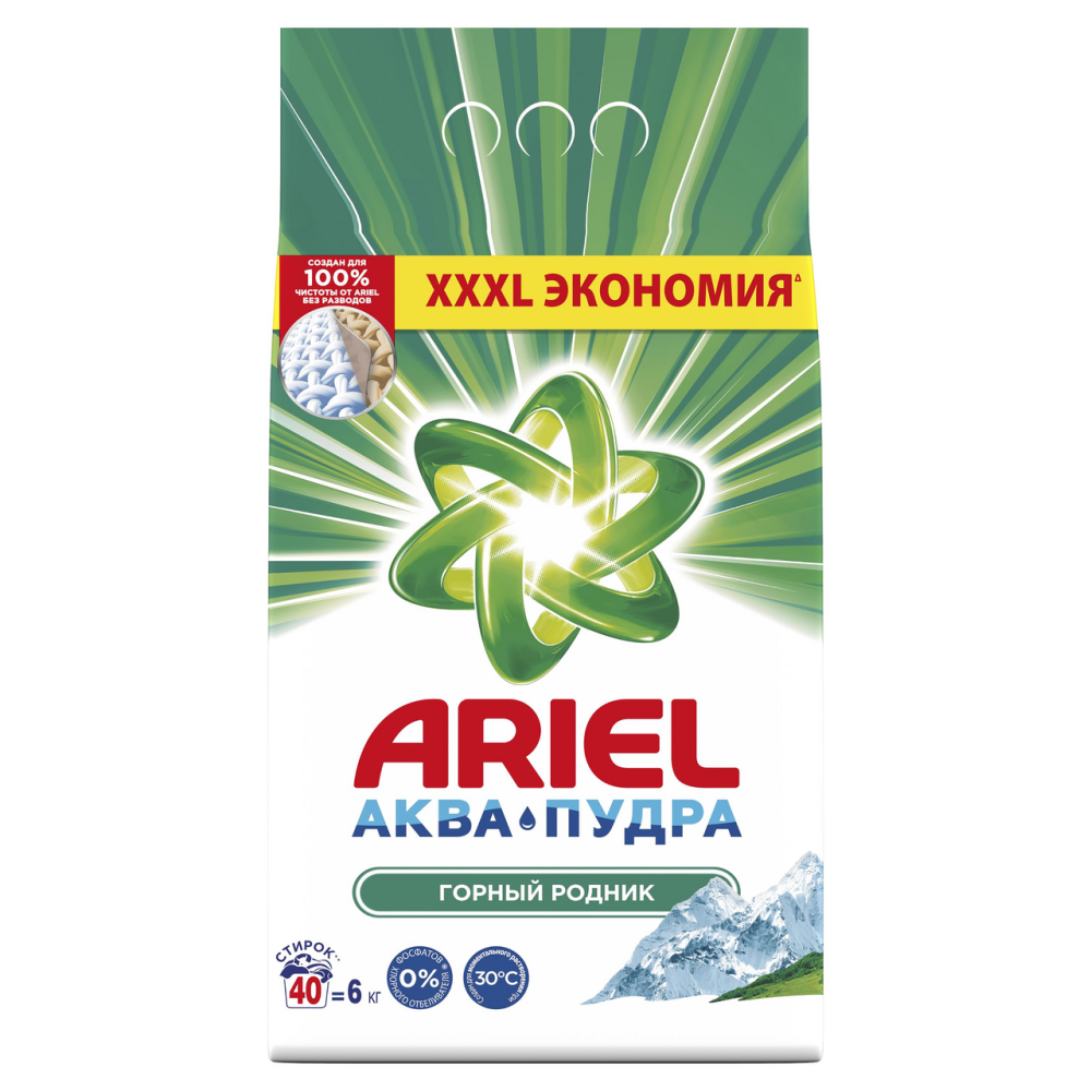 Стиральный порошок Ariel автомат Горный родник 6 кг