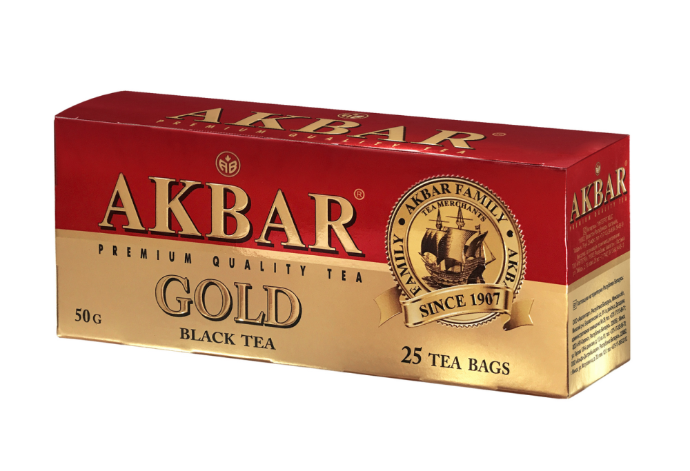 Чай Akbar Gold черный пакетированный (2г x 25шт), 50г