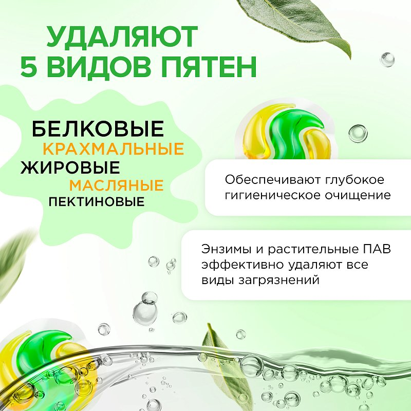 Капсулы для стирки Synergetic Color, 12шт