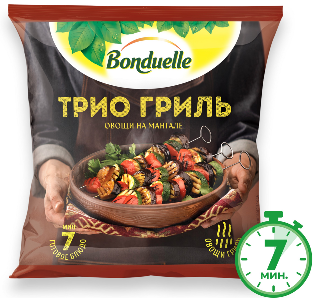 Смесь овощная Bonduelle трио гриль быстрозамороженная 400 г