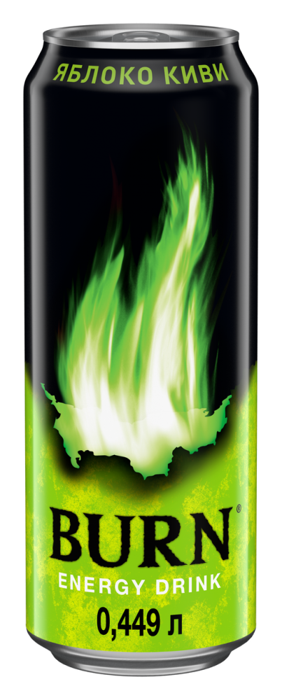 Энергетический напиток Burn Apple Kiwi 449 мл