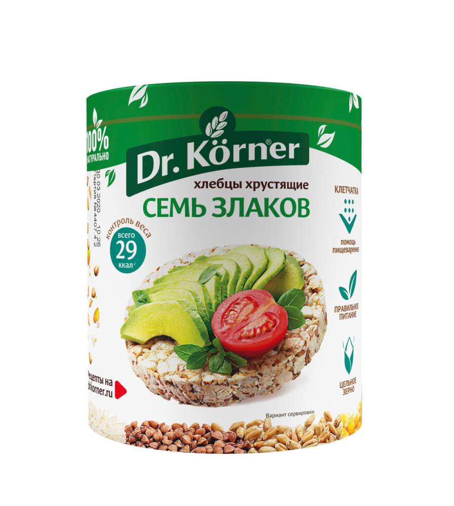 Хлебцы хрустящие Dr. Korner Семь злаков 100 г