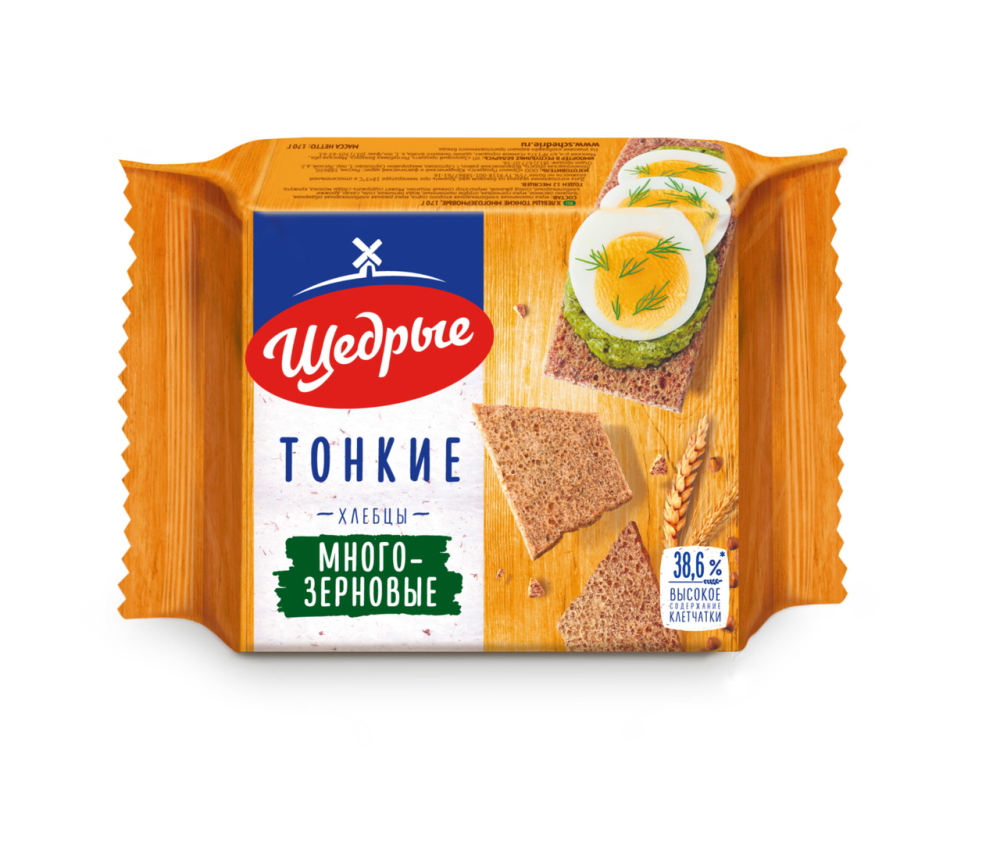 Хлебцы Щедрые тонкие многозерновые 170 г