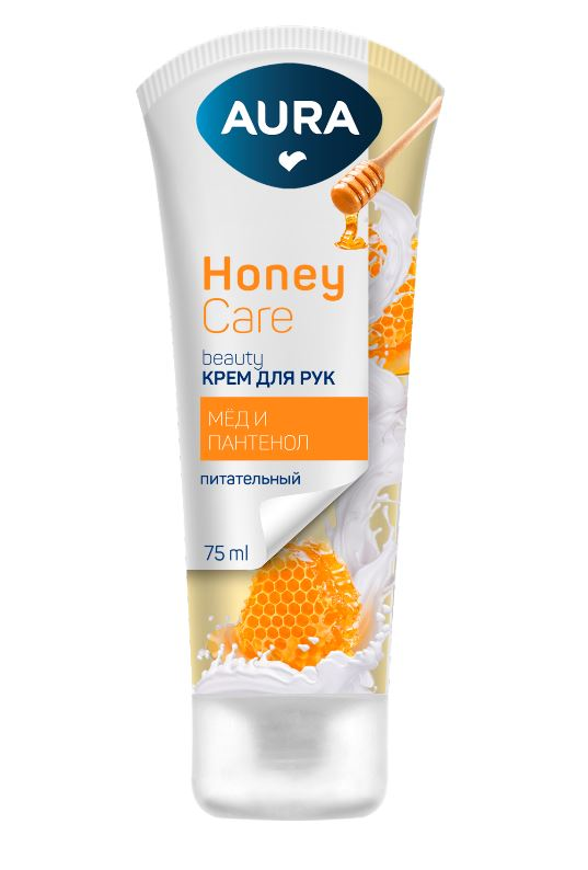 Крем для рук Aura Beauty питательный мед+D-пантенол, 75мл