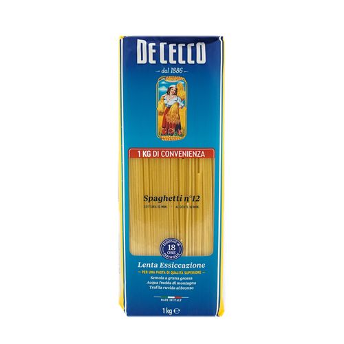 Макаронные изделия De Cecco Spaghetti № 12 спагетти 1 кг