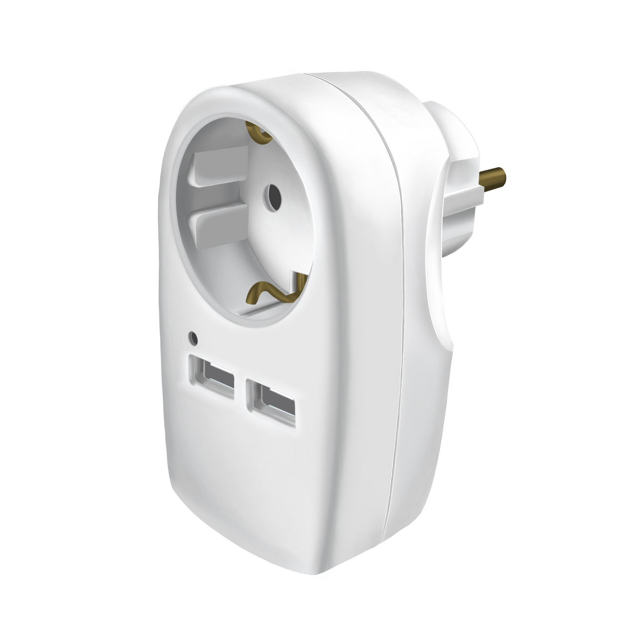 Адаптер Старт сетевой 1 розетка 16a 2 usb 2,1 а белый