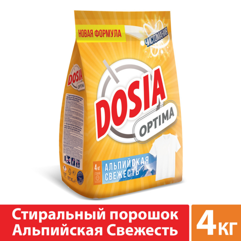 Стиральный порошок Dosia Optima Альпийская Свежесть, 4кг