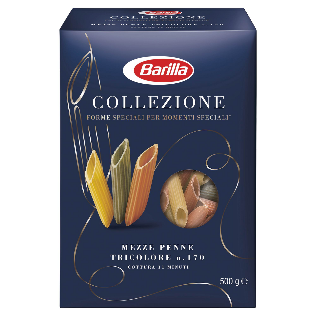 Макароны Barilla Mezze Penne Tricolore, 500г