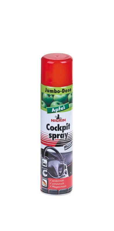 Очиститель Nigrin Cockpit-spray для пластика с ароматом яблока