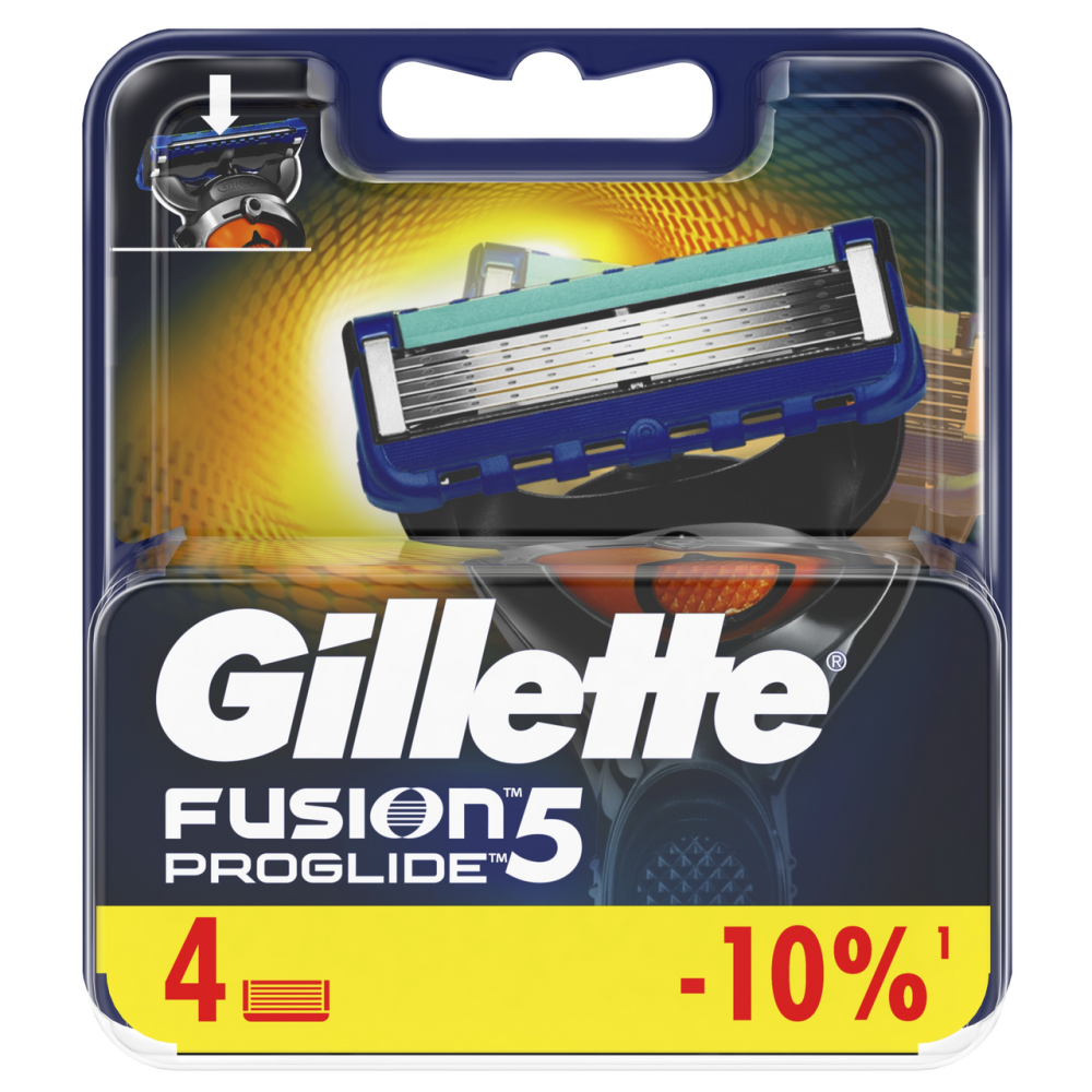 Кассеты сменные для бритвенного станка Gillette Fusion Proglide 4шт