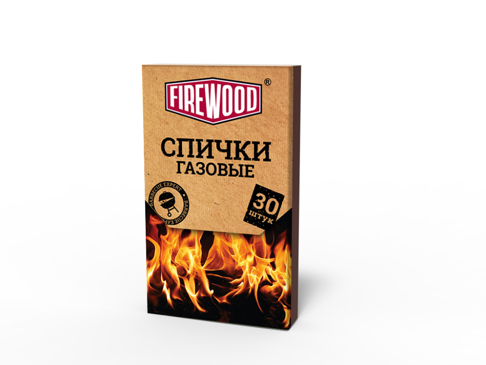 Спички газовые Firewood 84мм, 30шт