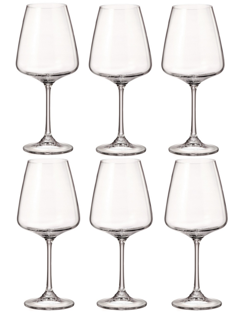 Набор бокалов для красного вина Crystal Bohemia Corvus, 450мл х 6шт