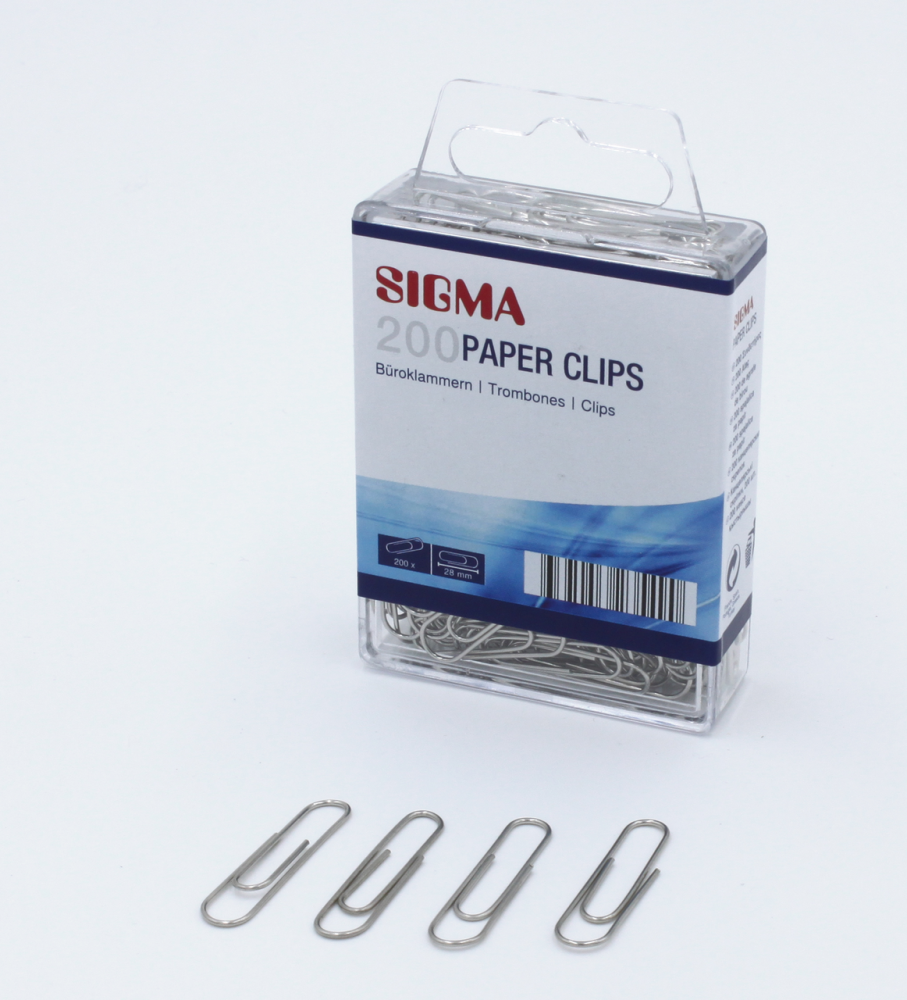 Скрепки Sigma 28 мм х 200 шт