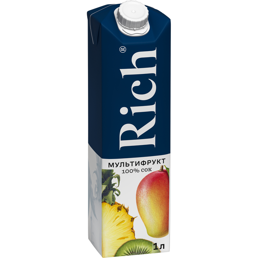 Сок Rich Мультифрут с мякотью 100% 1л