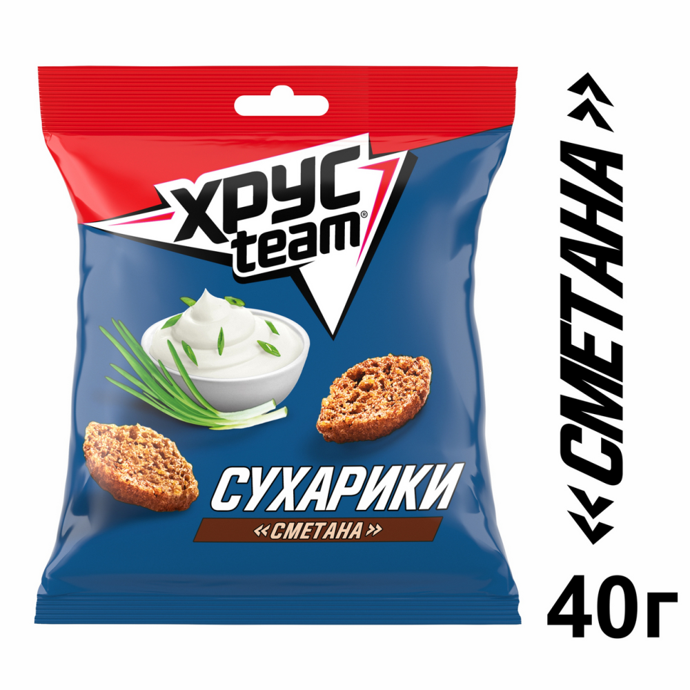 Сухарики Хрусteаm со вкусом сметаны 40г