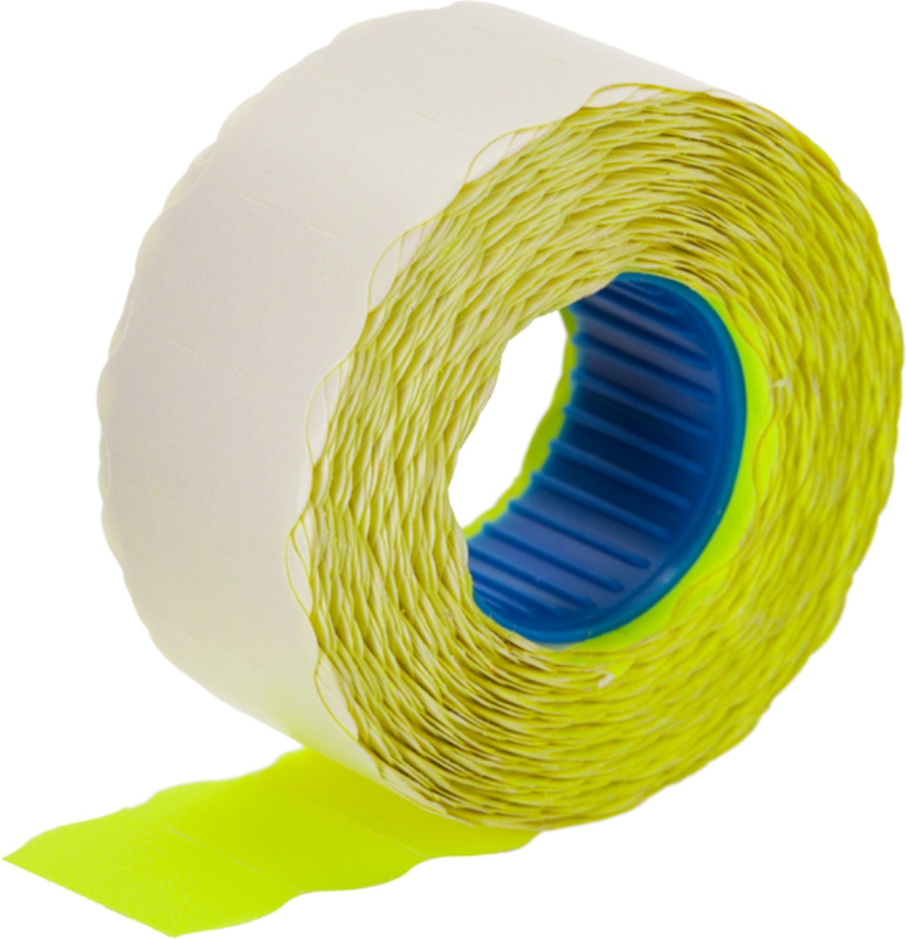 Этикет-лента волна оранжевая 22х12мм 10 рулонов по 1000 этикеток