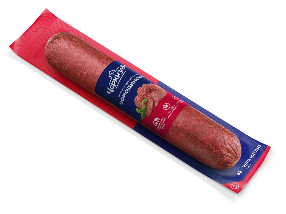 Колбаса Черкизово Бородинская сырокопченая ~ 650г