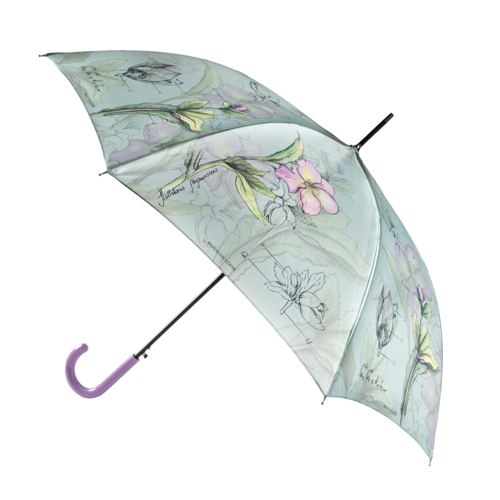 Зонт RUSSIAN LOOK Женский автомат трость сатин