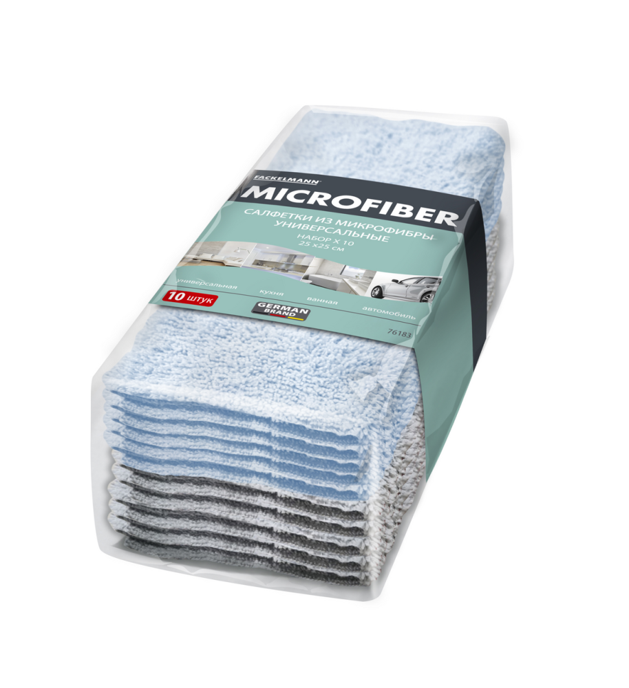 Салфетки Fackelmann микрофибра, 10шт