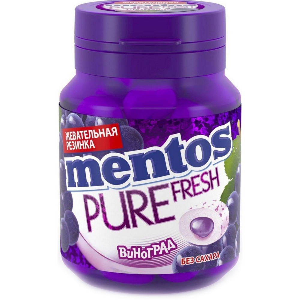 Резинка жевательная Mentos Pure Fresh Виноград 54 г