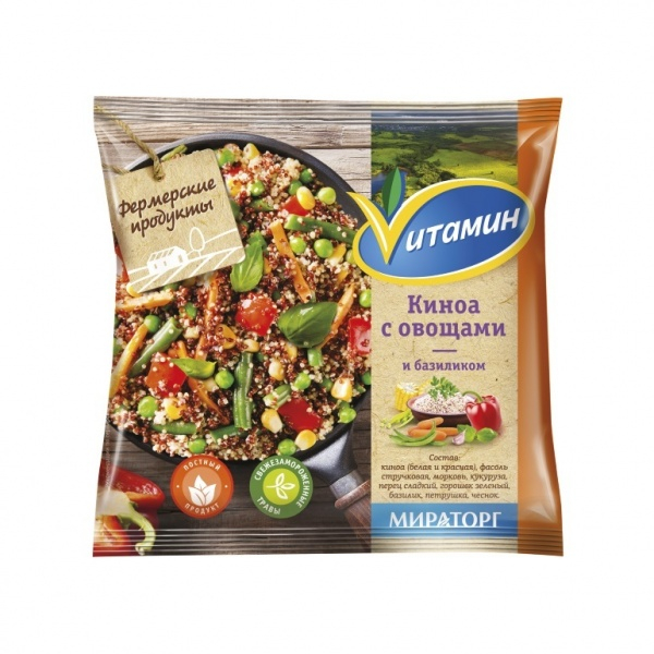 Киноа Vитамин с овощами и базиликом 400 г