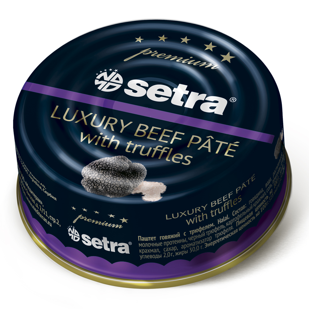 Паштет Setra говяжий с трюфелем, 100г