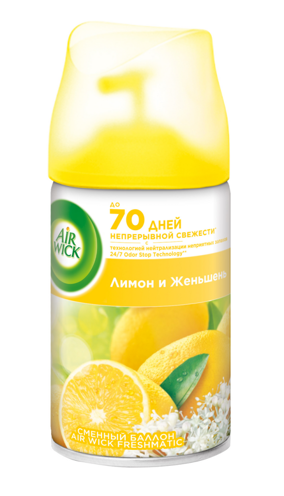 Освежитель воздуха Air Wick Лимон и женьшень сменный баллон 250 мл