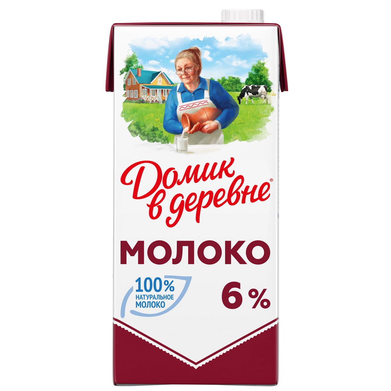 Молоко Домик в деревне ультрапастеризованное 6% 950 г