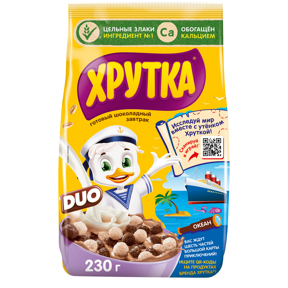 Завтрак готовый Шарики Хрутка Duo, 230г