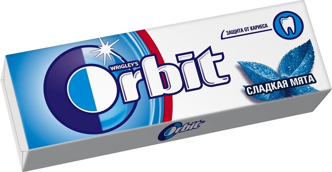 Жевательная резинка Orbit сладкая мята мультипак 10шт по 36г
