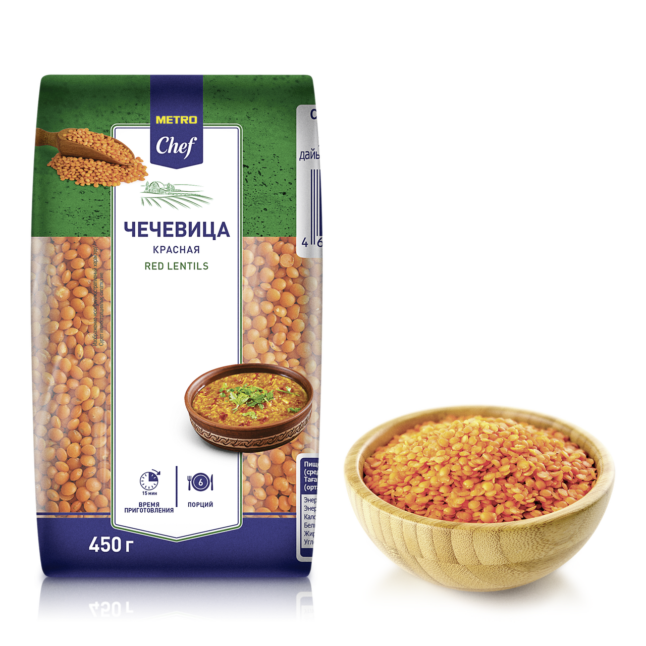 METRO Chef Чечевица красная 450г