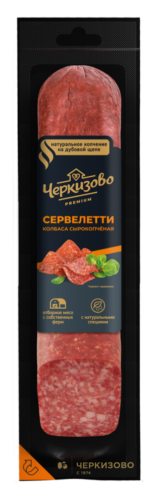 Колбаса Черкизово сервелетти сырокопченая, 250г