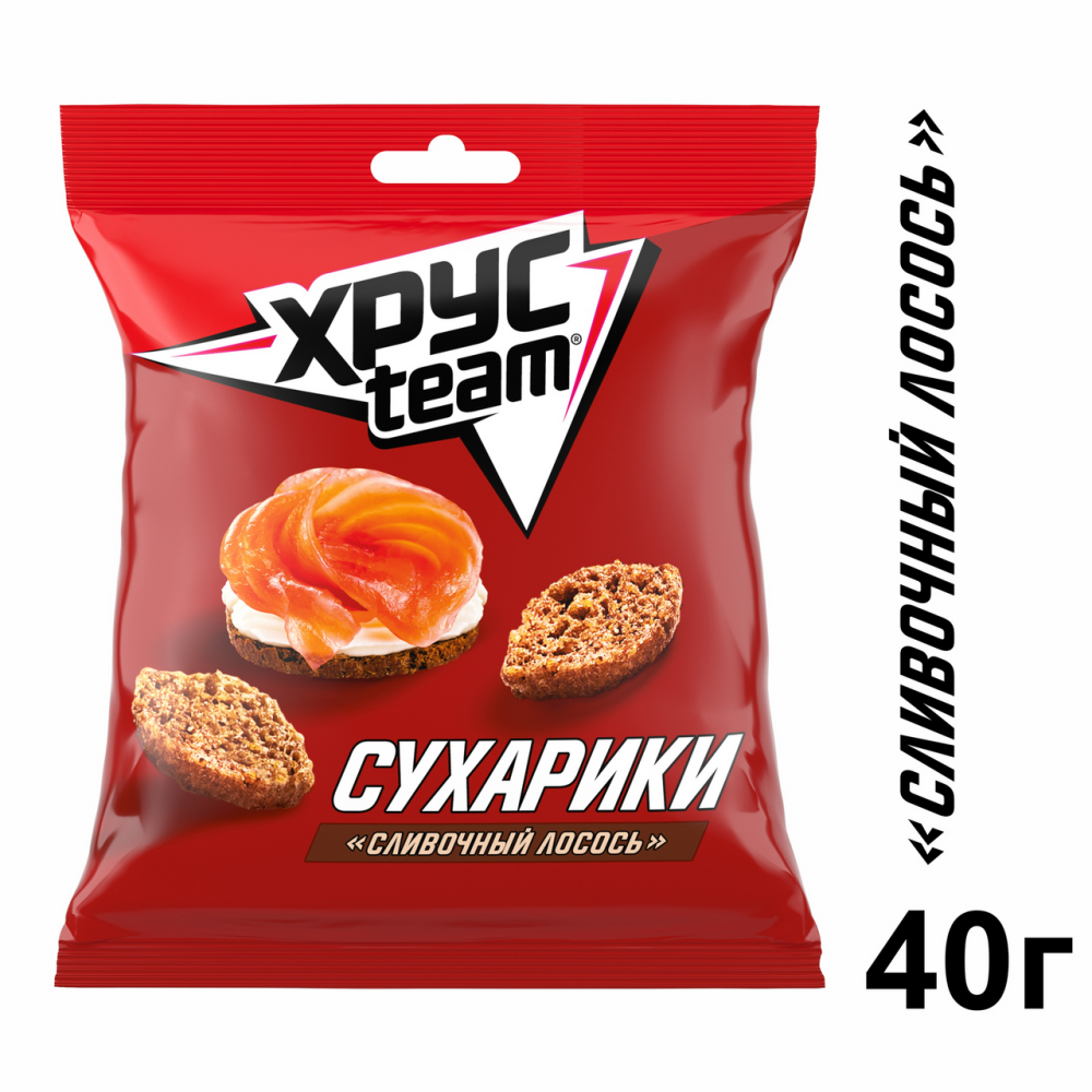 Сухарики Хрусteam Сливочный Лосось 40 г