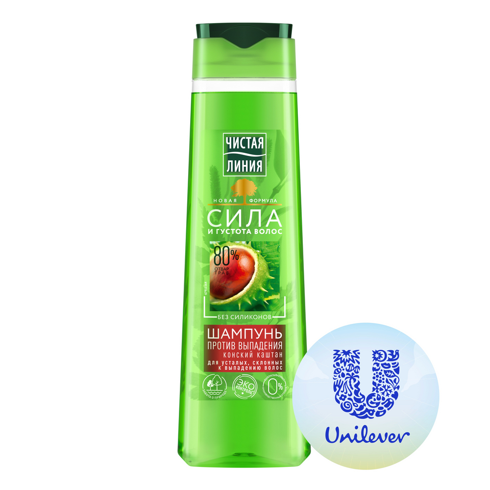 Шампунь Чистая линия против выпадения волос конский каштан 400 мл