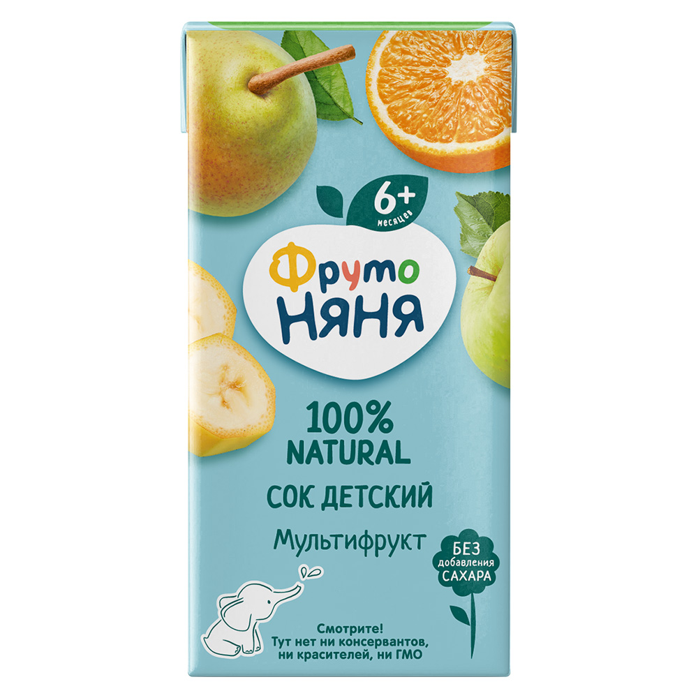 Нектар ФрутоНяня из смеси фруктов для детей с 6 месяцев, 0,2л