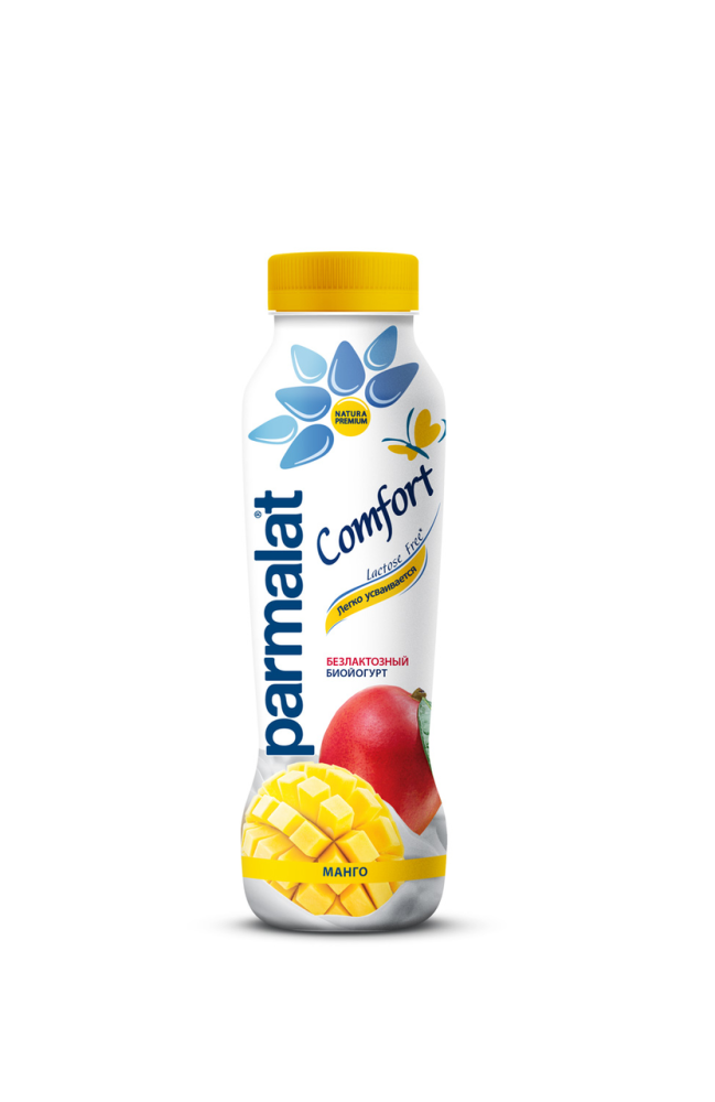Биойогурт Parmalat Comfort питьевой безлактозный манго 290 г