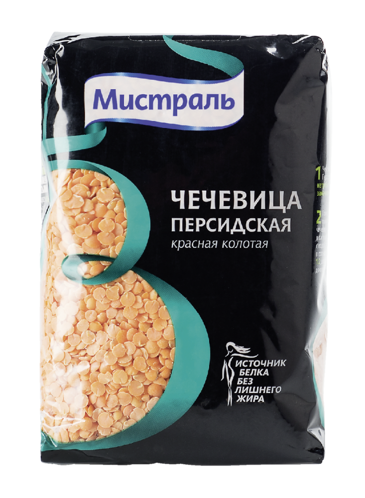 Чечевица Мистраль красная колотая Персидская, 450г