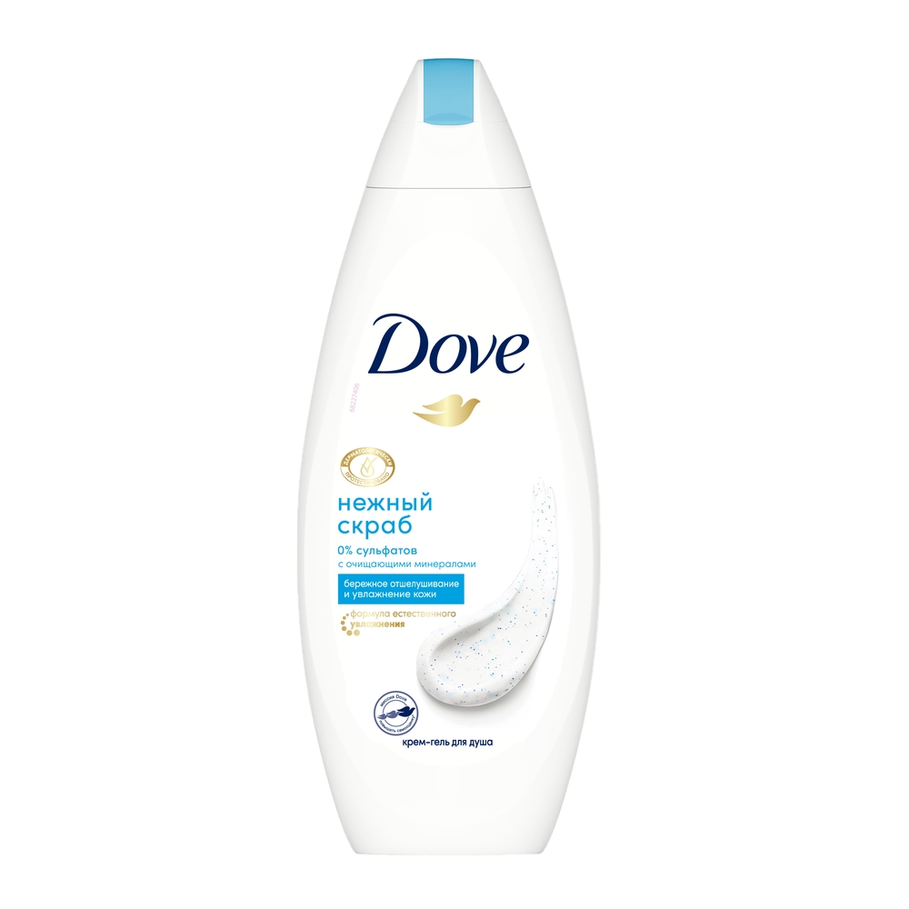 Гель-скраб для душа Dove \"Нежное обновление\", 250мл