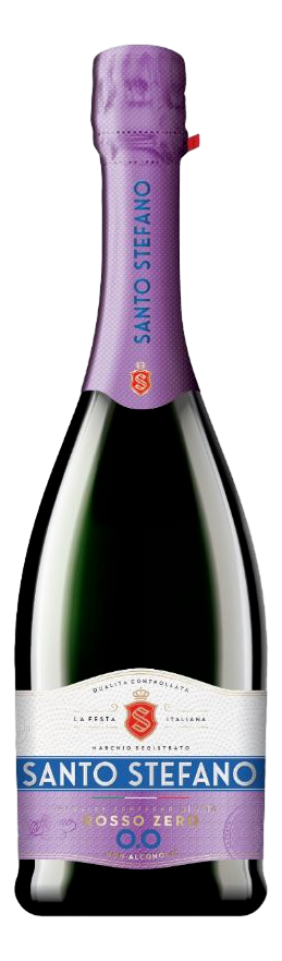 Напиток винный безалкогольный Santo Stefano Rosso красное сухое, 0.75л