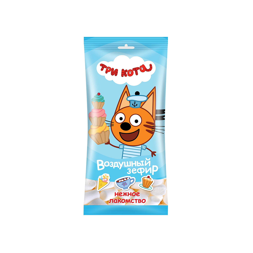 Зефир Зефирюшки Три кота воздушный для какао и десертов, 15г