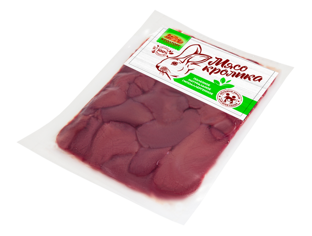 Печень кролика Кролторг замороженная, 500г