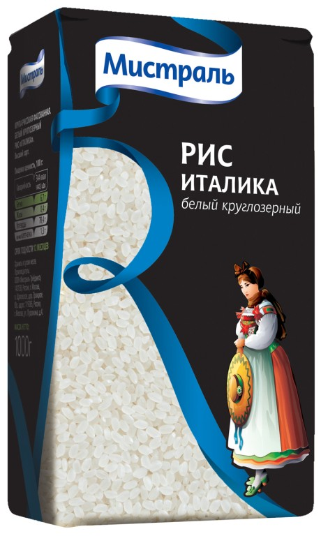 Рис Мистраль Италика белый круглозерный, 1кг