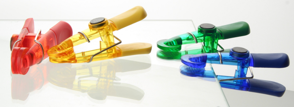 Прищепки Fackelmann с магнитом цветные 4штуки