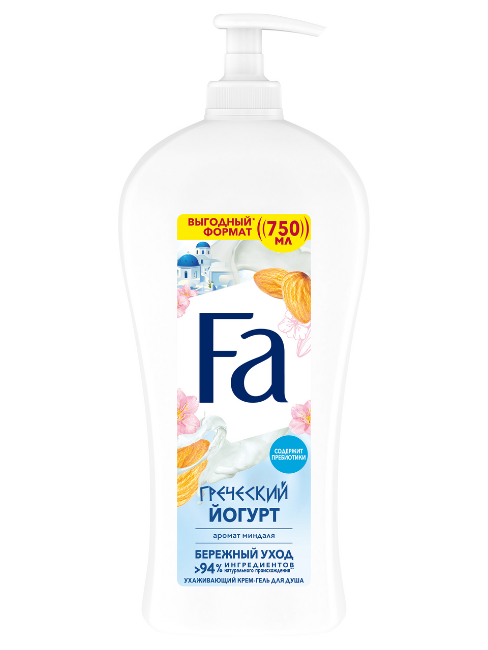 Крем-гель для душа Fa Греческий йогурт миндаль 750 мл