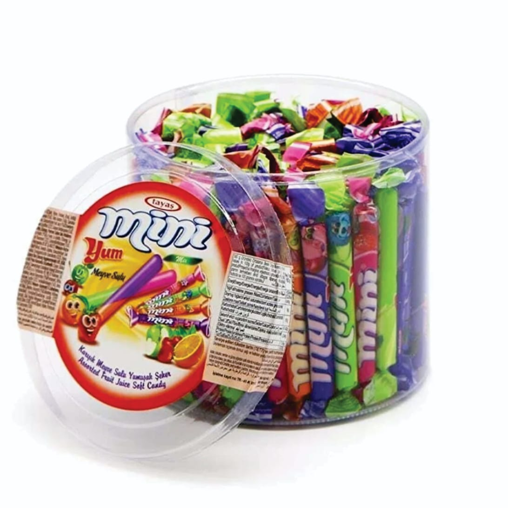 Жевательные конфеты Tayash Miniyum с фруктовыми вкусами Ассорти, 804г