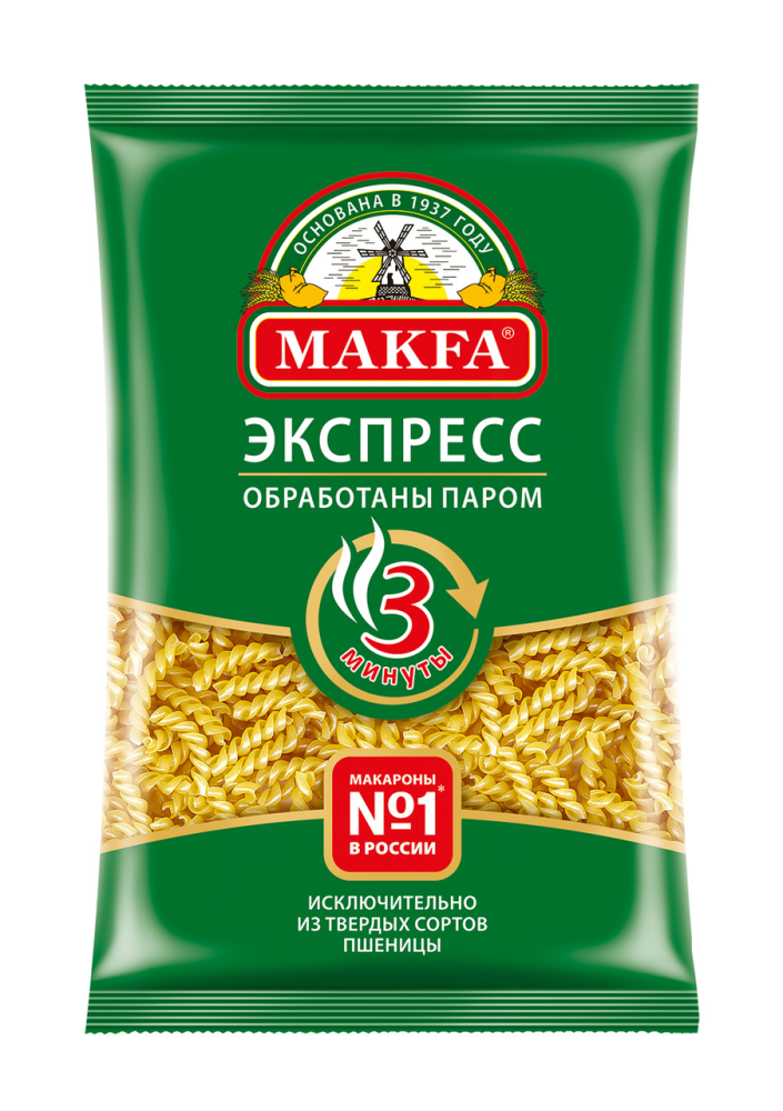 Макароны Макфа спиральки экспресс 400г