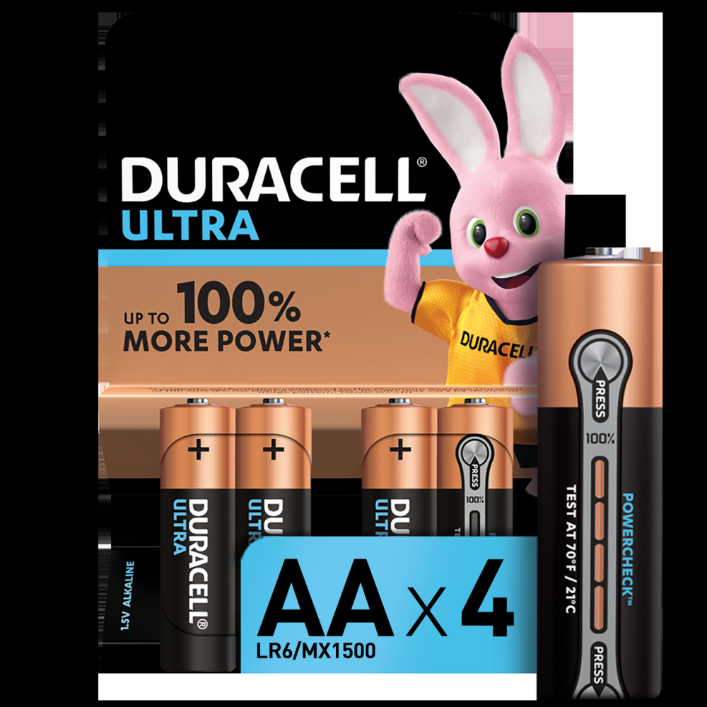 Батарейки щелочные Duracell UltraPower AA\/LR6 (4 штуки)