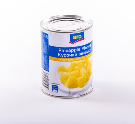 Ананасы ARO кусочки в сиропе, 560г