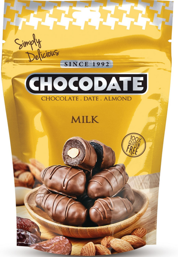 Конфеты Chocodate финики с миндалем в молочном шоколаде, 100г