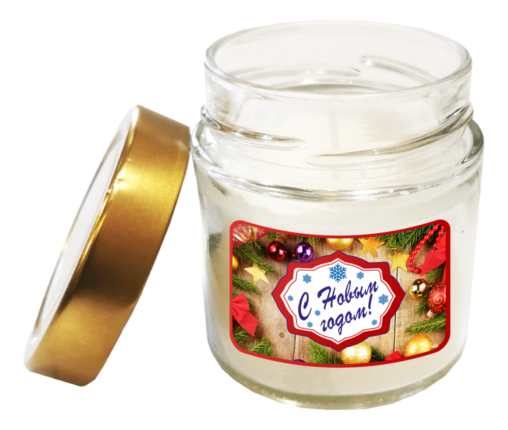 Свеча Kukina Raffinata С Новым Годом Арома парафин в банке, 200мл